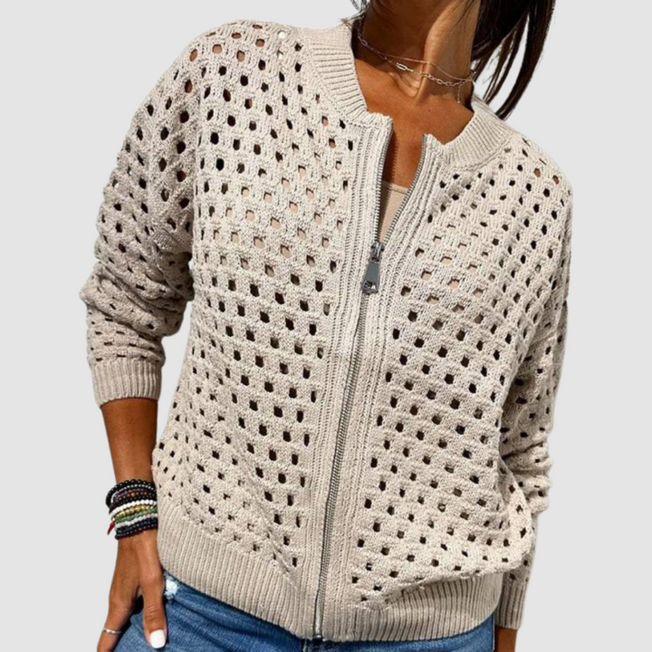 Phaedra | Premium Knitted Hole Cardigan