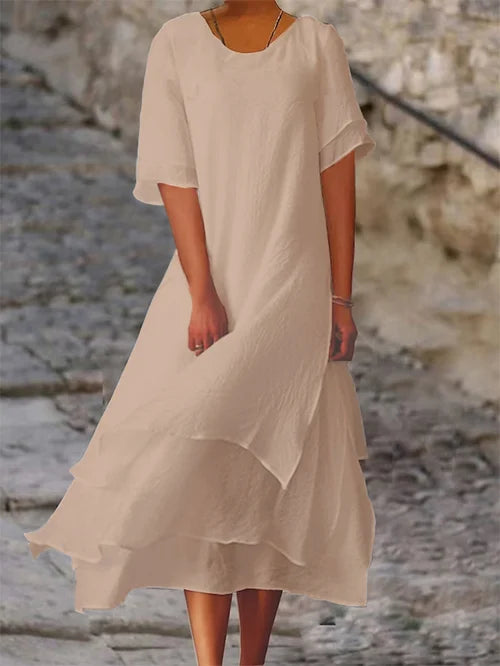 Margot | Flowing Layered Midi Dress