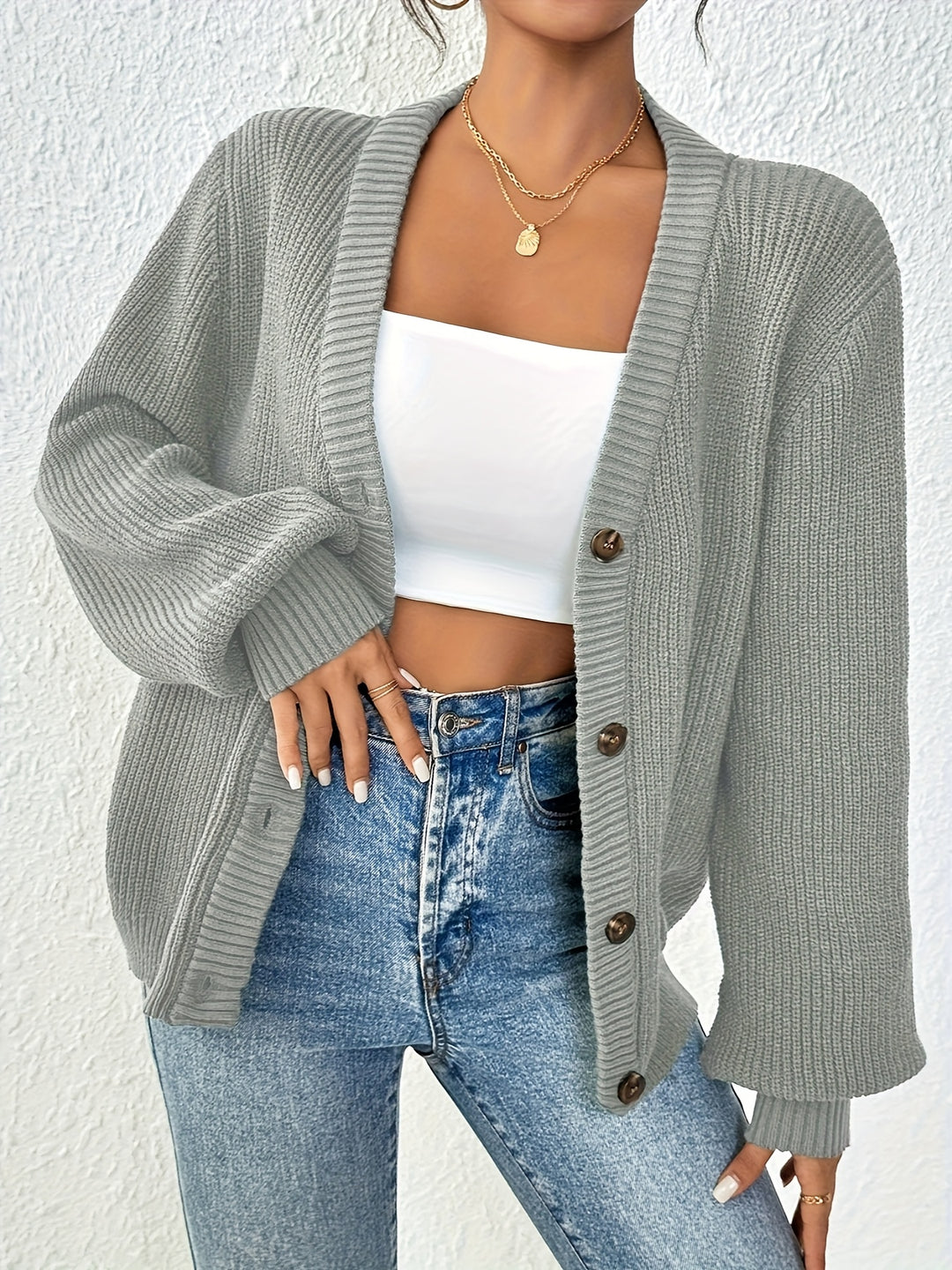 Marlowe | Relaxed Button-Front Cardigan