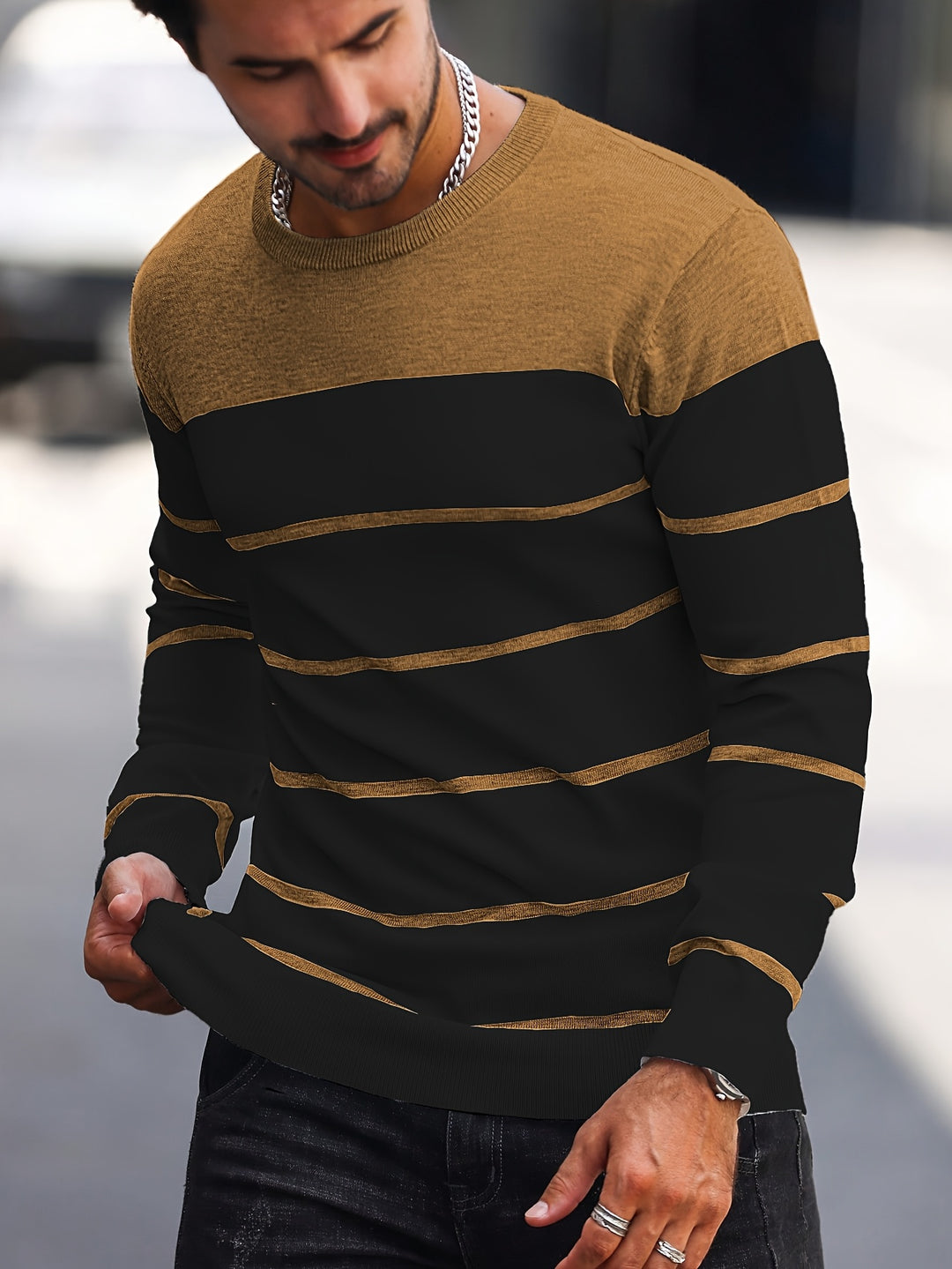 Rory | Colour-Block Striped Pullover