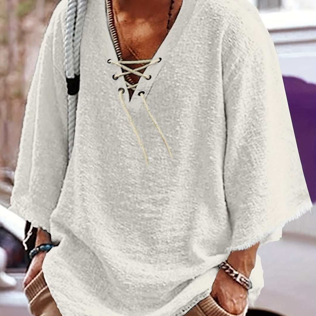 Silas | Relaxed Lace-Up Shirt