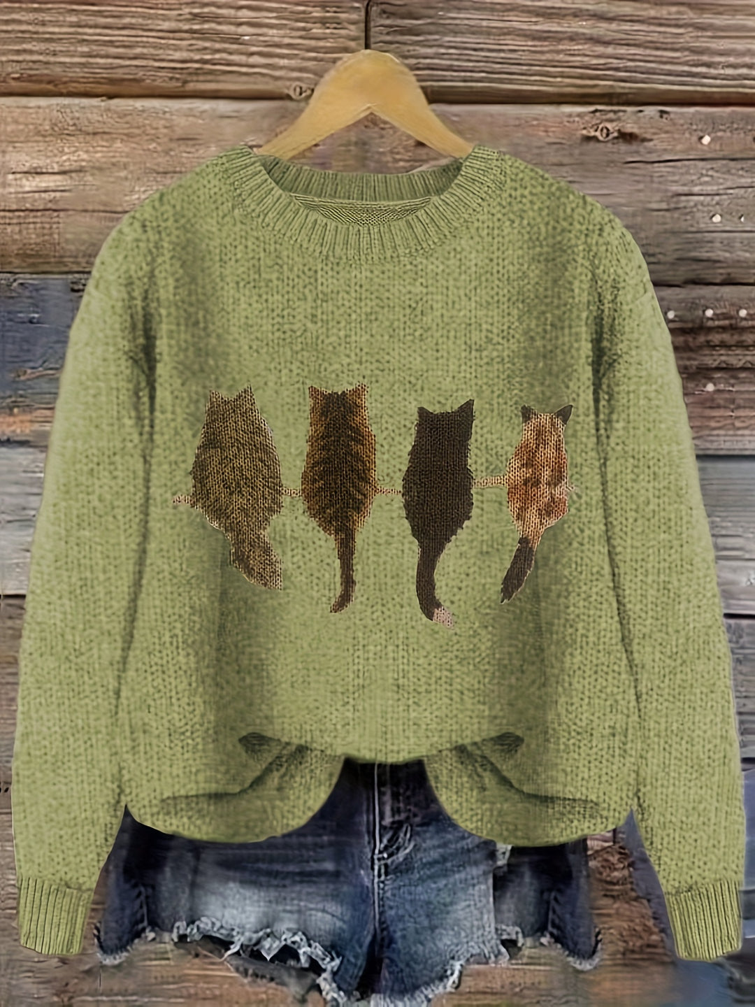 Talia | Cosy Cat-Print Jumper