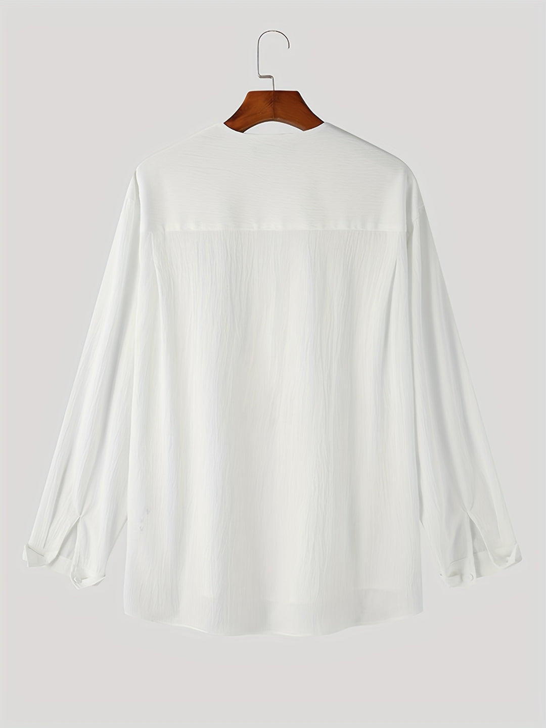 Nigel | Collarless V-Neck Shirt