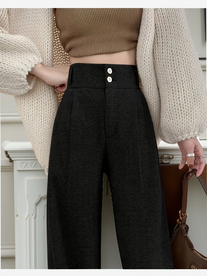 Estella | High-Waisted Wide-Leg Trousers