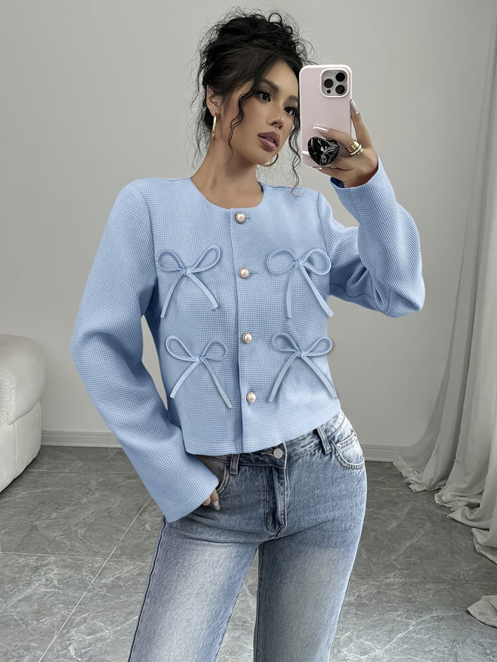Adele | Bow-Detail Cropped Jacket