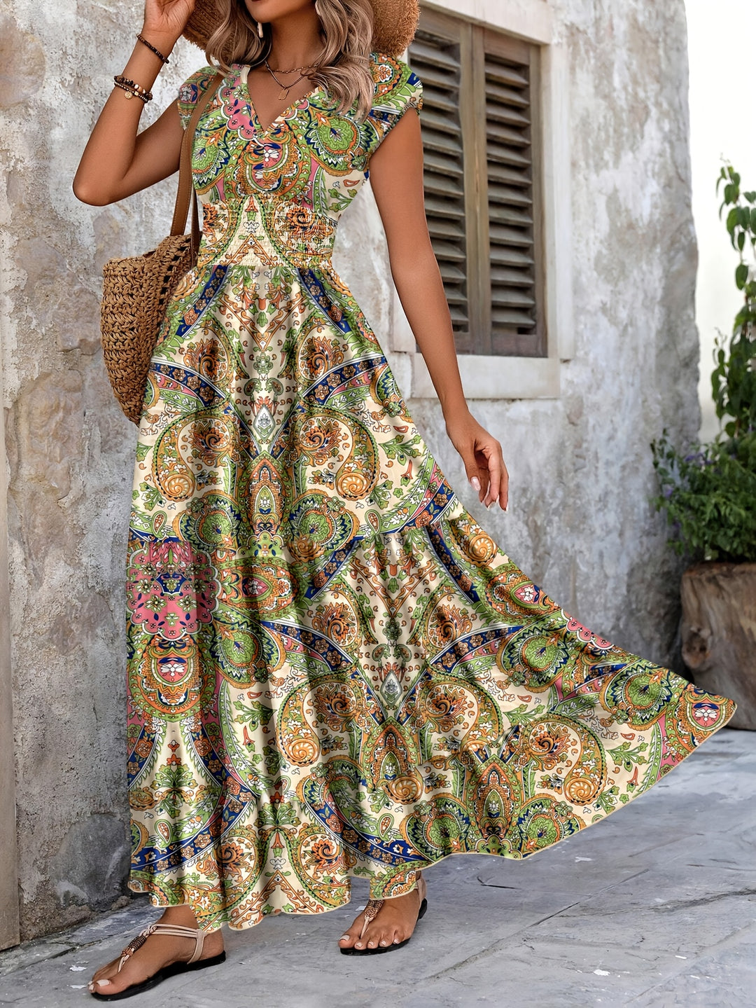Tabitha | Paisley Print Maxi Dress