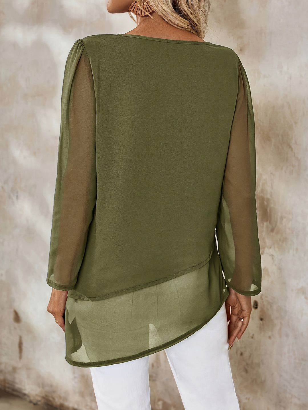 Vivian | Layered Irregular-Hem Blouse