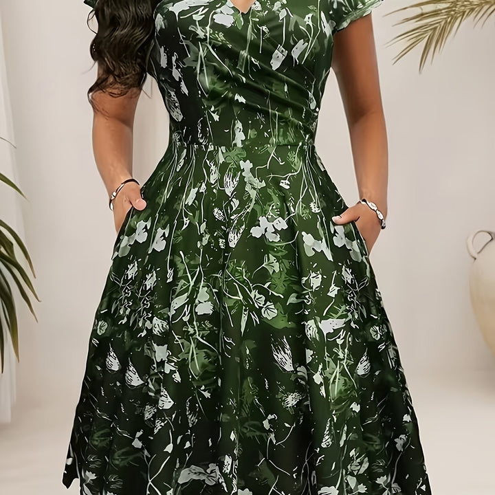 Nadine | Elegant Floral Midi Dress