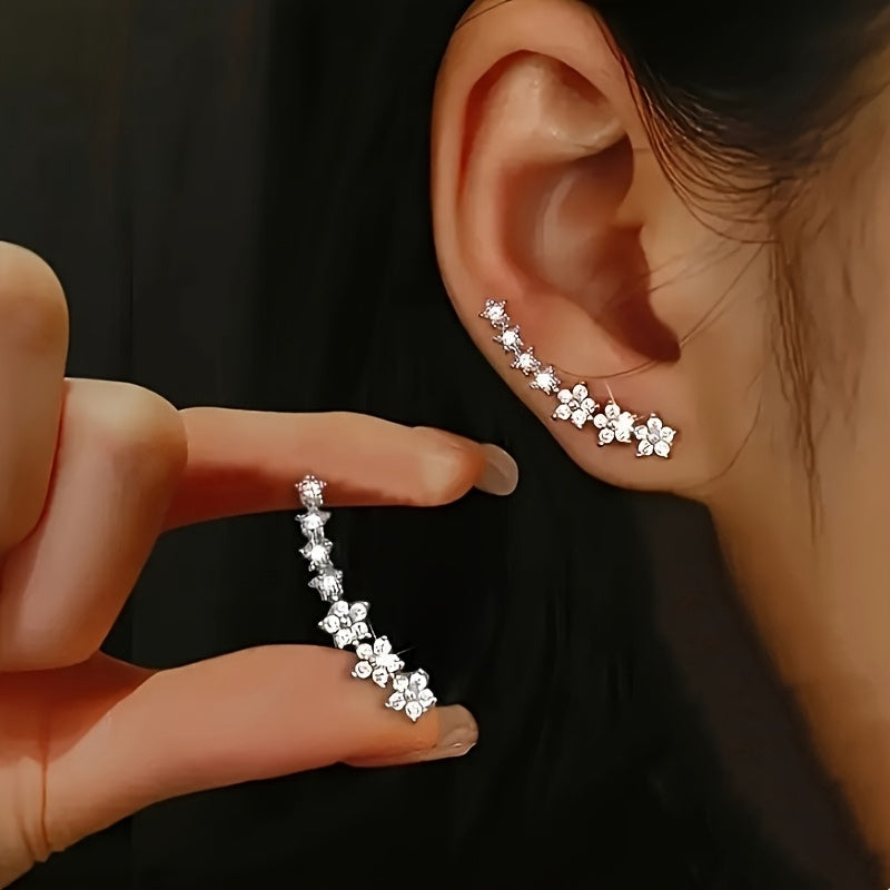 Cynthia | Timeless Floral Climber Earrings