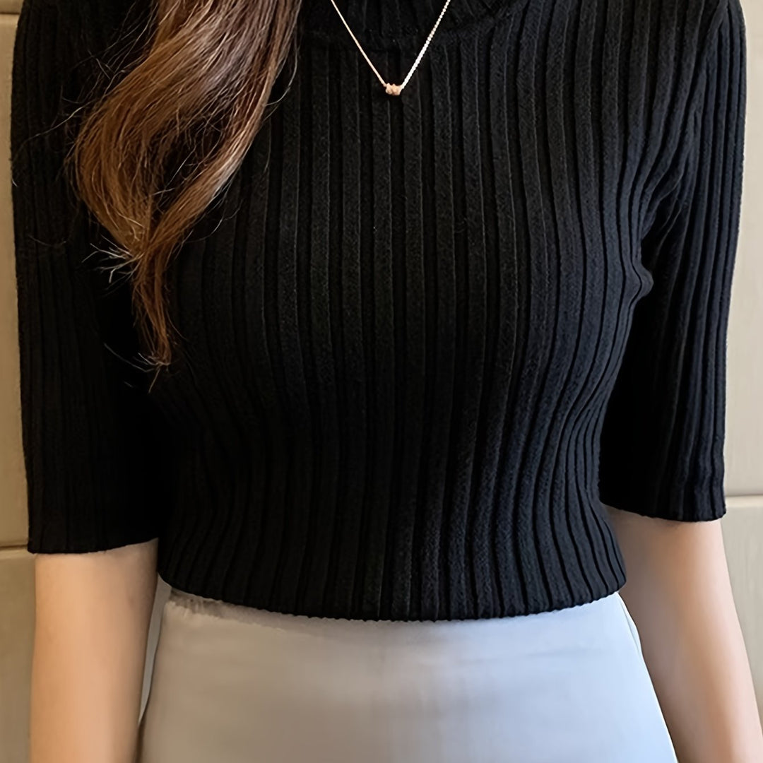 Whitney | Refined Mock-Neck Top