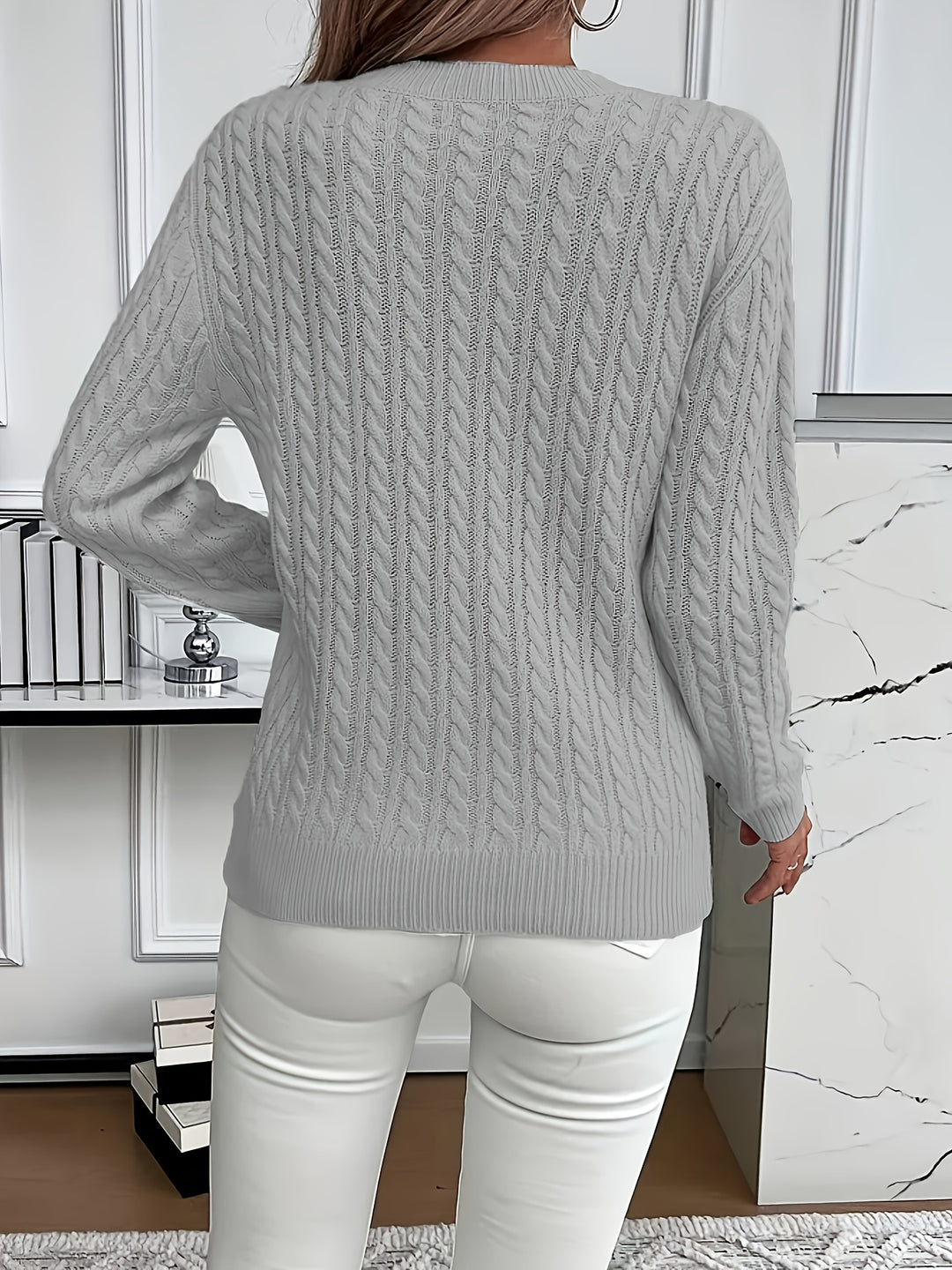 Lorelei | Cable-Knit Round Neck Sweater