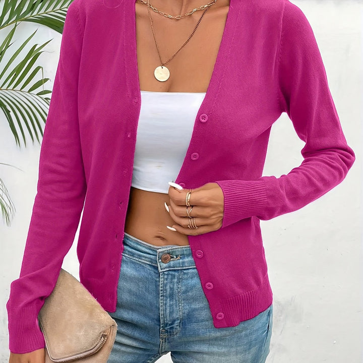 Annabel | Button-Front V-Neck Cardigan