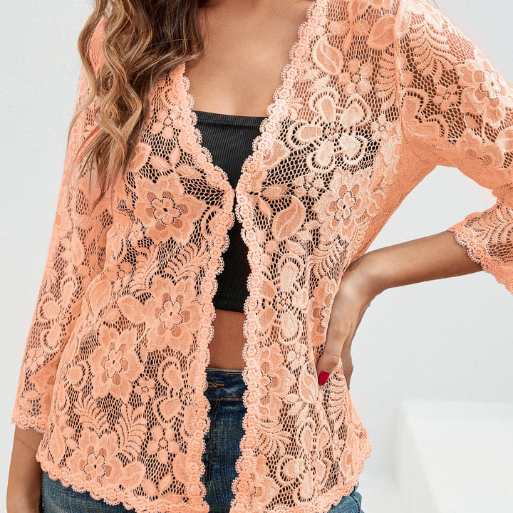 Marlena | Floral Lace Open-Front Cardigan