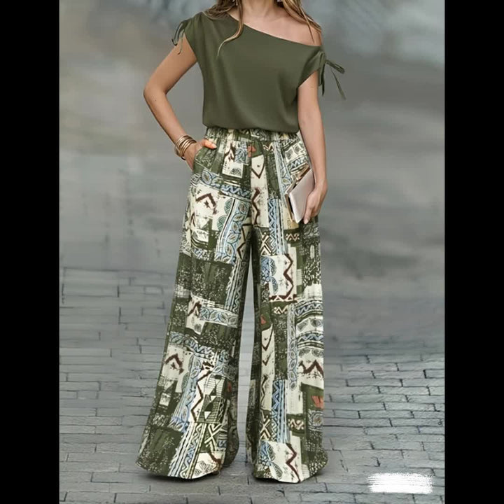 Corinna | Elegant Wide-Leg Two-Piece Set
