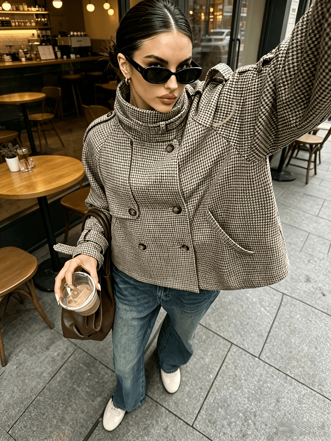 Bernadette | Refined Houndstooth Jacket