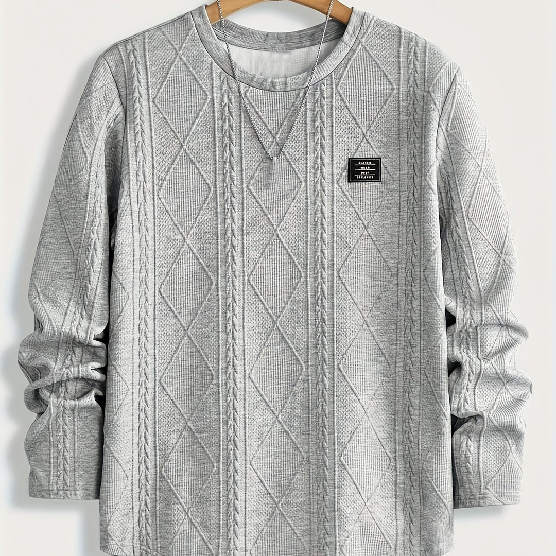 Clifford | Textured Knit-Look Long Sleeve Top