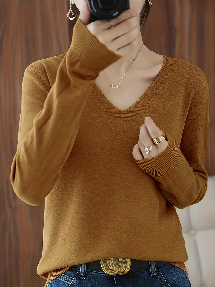 Deborah | Relaxed V-Neck Sweater