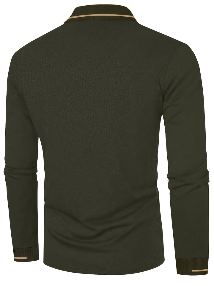 Reginald | Refined Long-Sleeve Polo Shirt