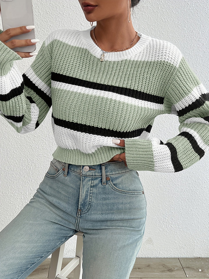 Linnea | Striped Round-Neck Sweater