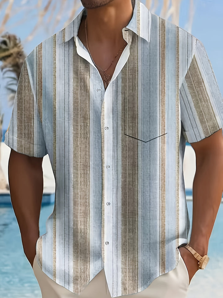 Sullivan | Coastal Striped Short Sleeve Shirt