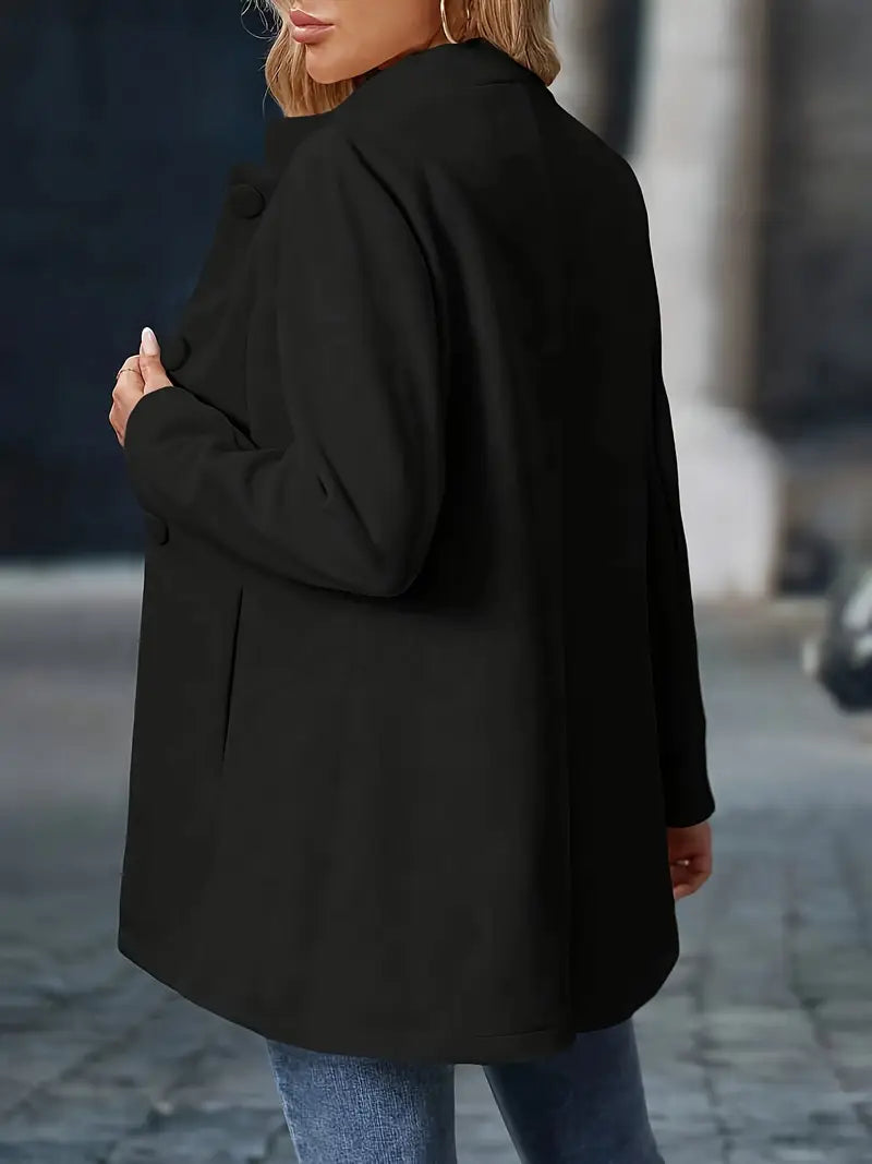 Helene | Stand-Collar Button Coat