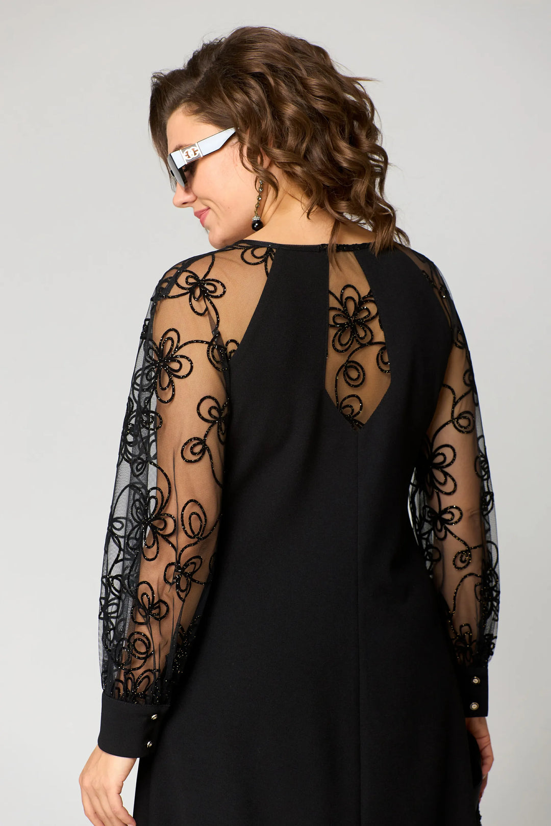 Fiona | Elegant Floral Sleeve Lace Dress