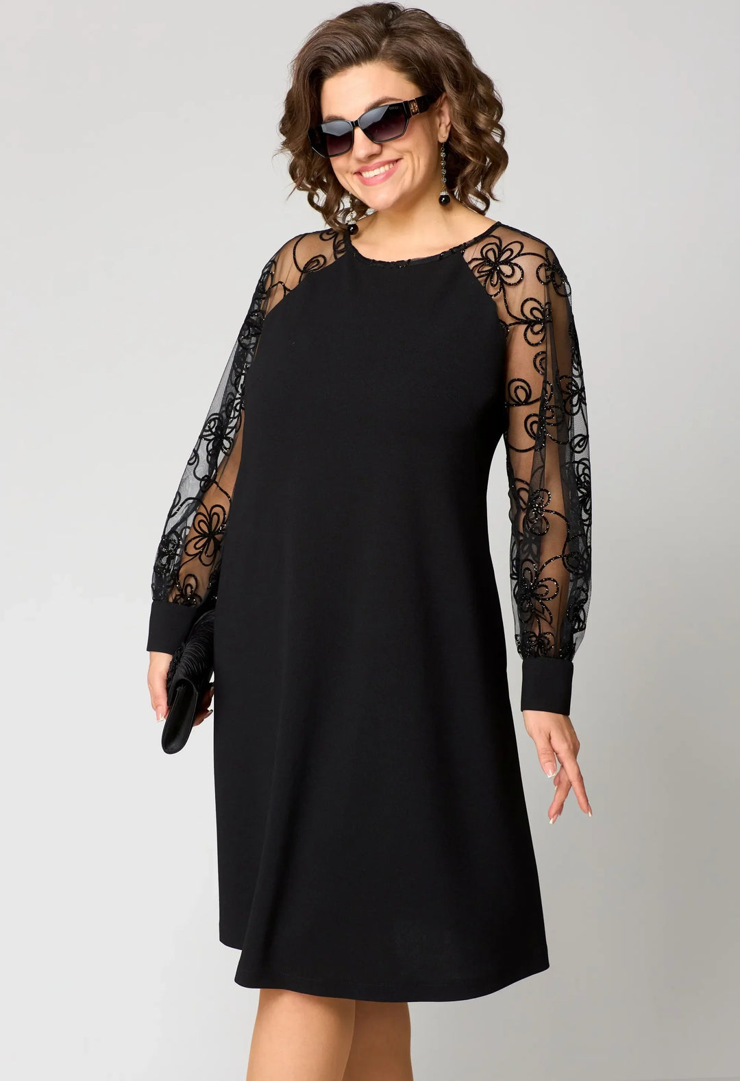 Fiona | Elegant Floral Sleeve Lace Dress