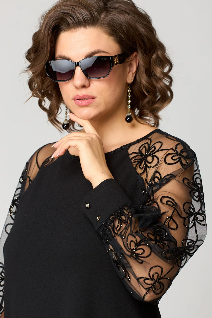 Fiona | Elegant Floral Sleeve Lace Dress