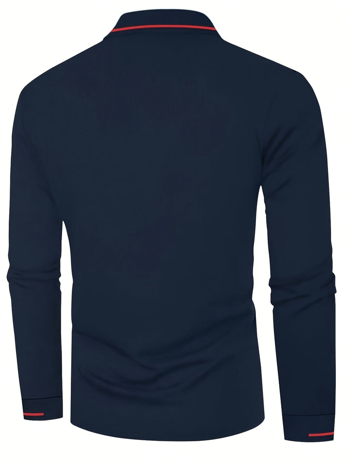 Reginald | Refined Long-Sleeve Polo Shirt