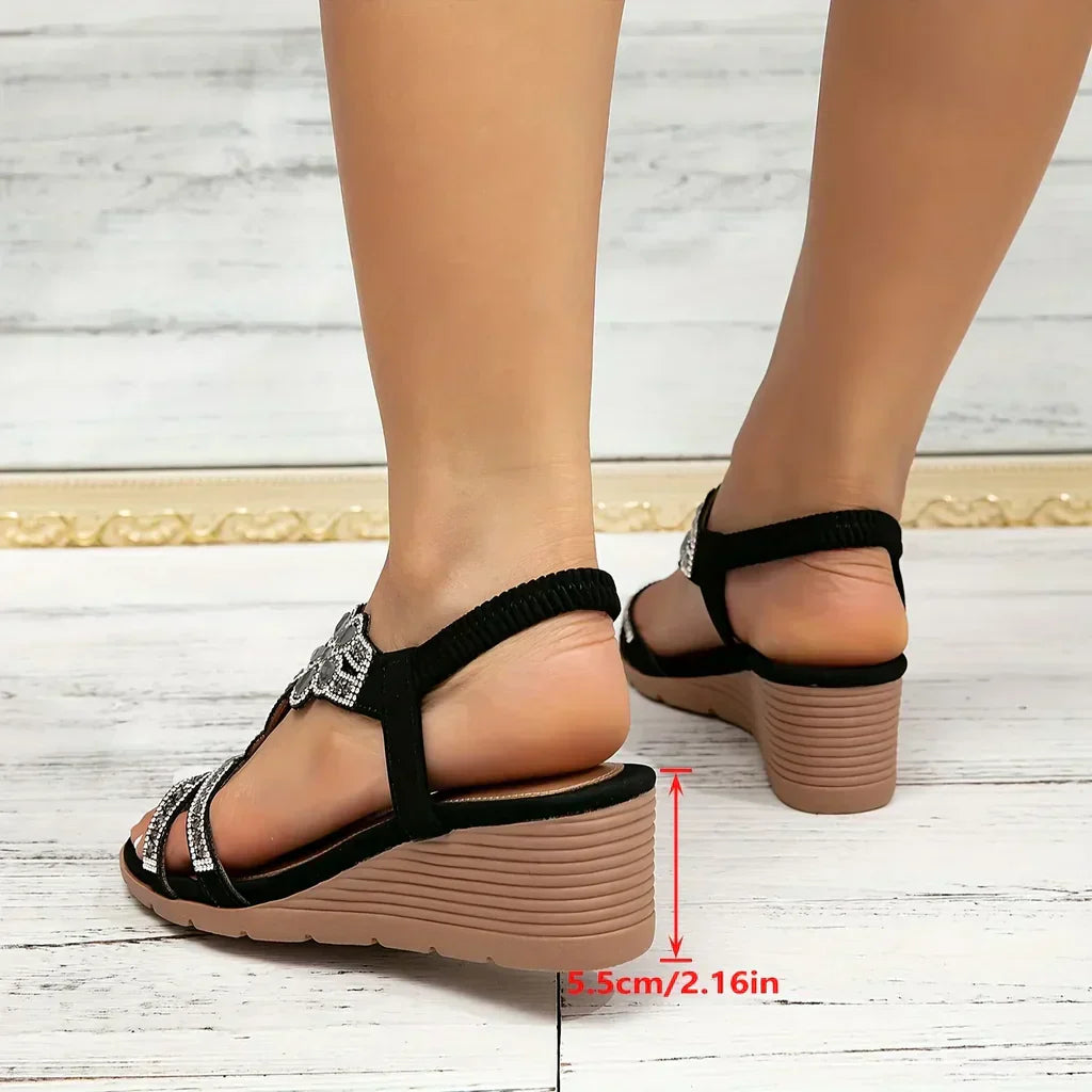 Tamara | Luxe Beads Wedge Sandals