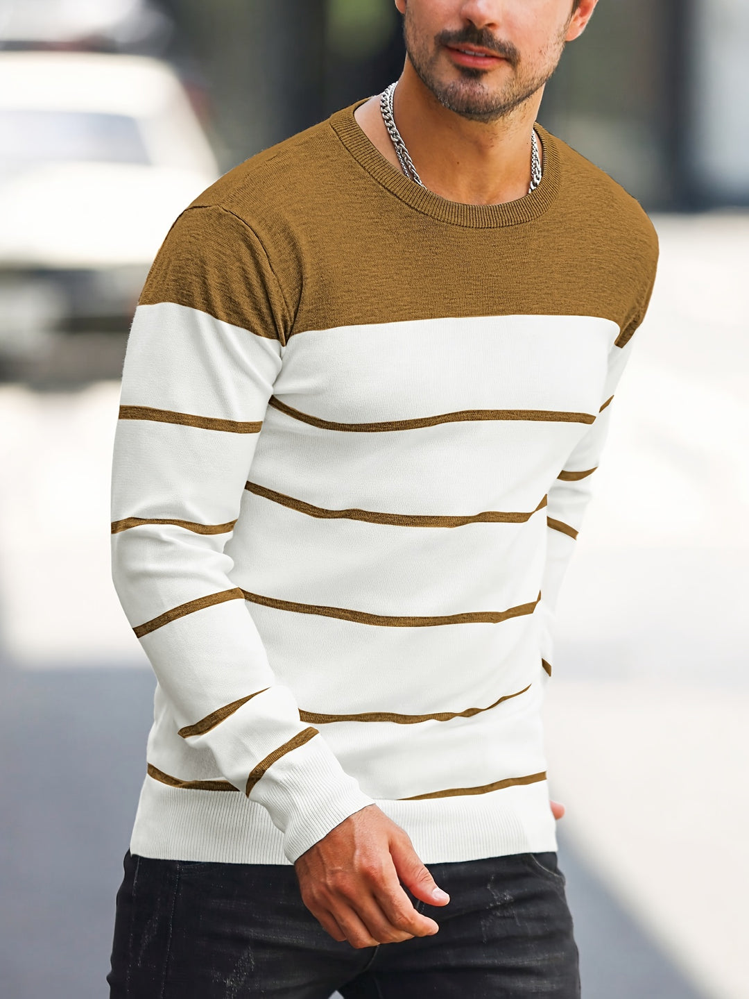 Rory | Colour-Block Striped Pullover