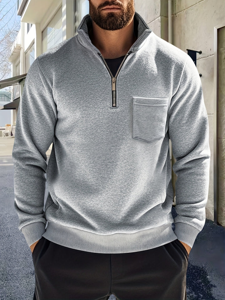 Trevor | Half-Zip Stand Collar Pullover