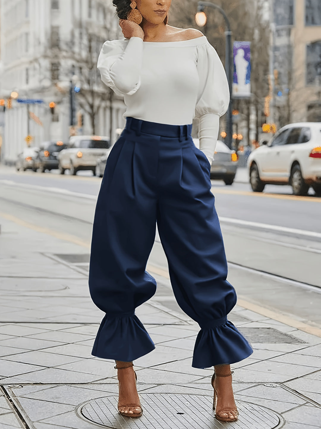 Iris | High-Waist Lantern Trousers