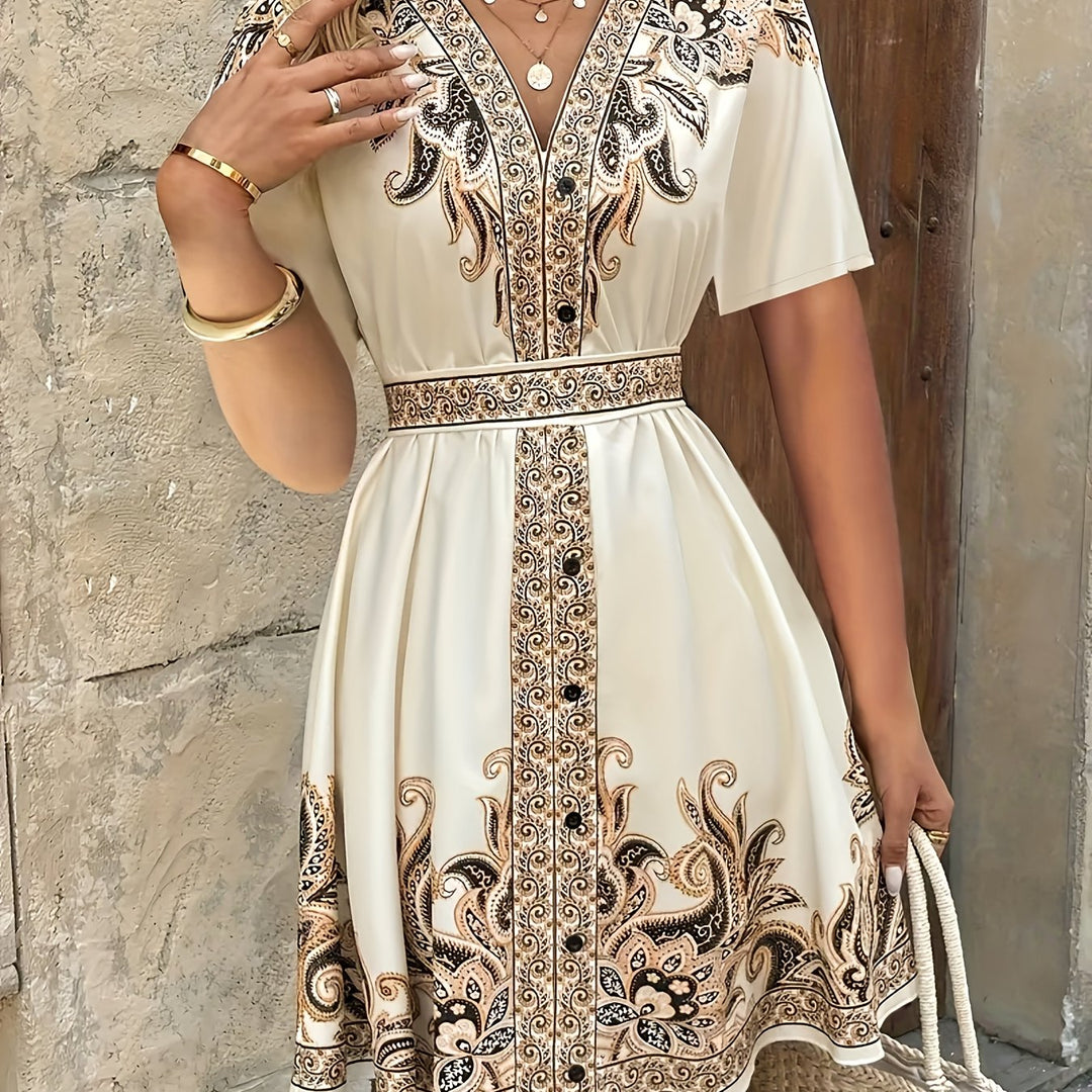Ottilie | Bohemian Paisley Dress