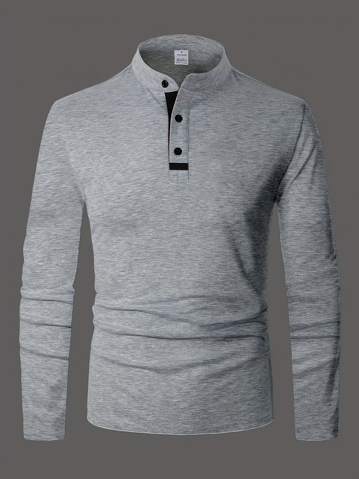 Reginald | Refined Long-Sleeve Henley Shirt