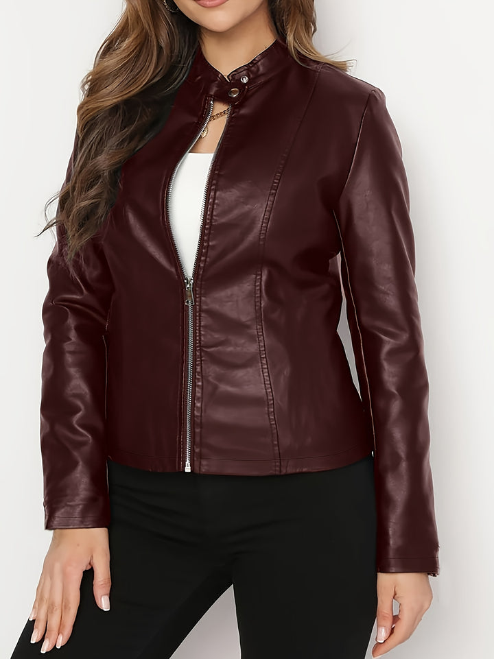 Danielle | Sleek Zip-Up Moto Jacket
