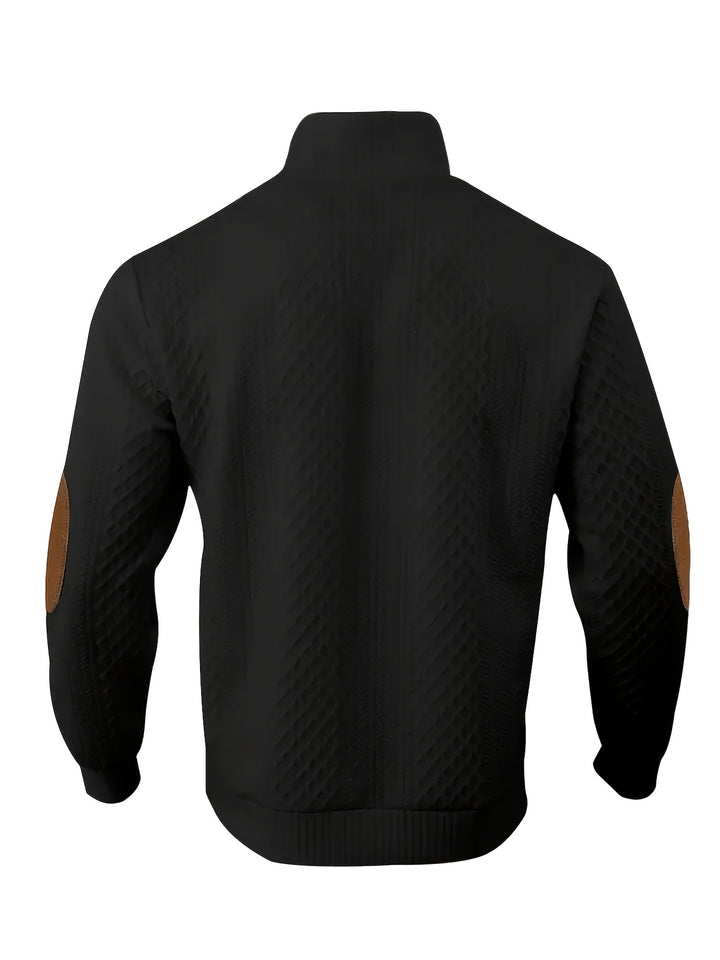 Gabriel | Textured Stand-Collar Jumper