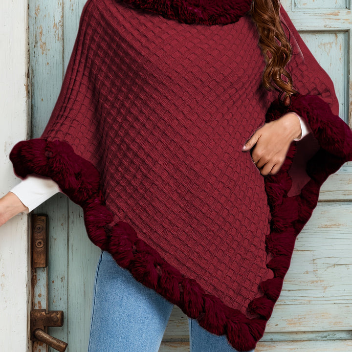Rosabel | Cosy Fur-Trim Poncho