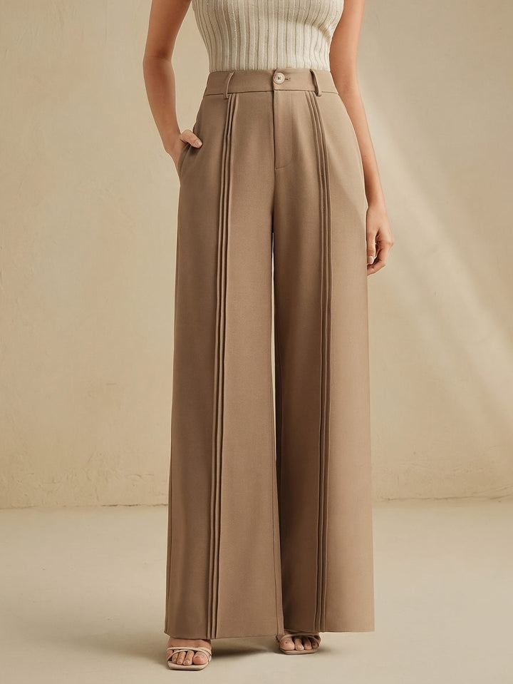 Cassia | Pleated Wide-Leg Trousers