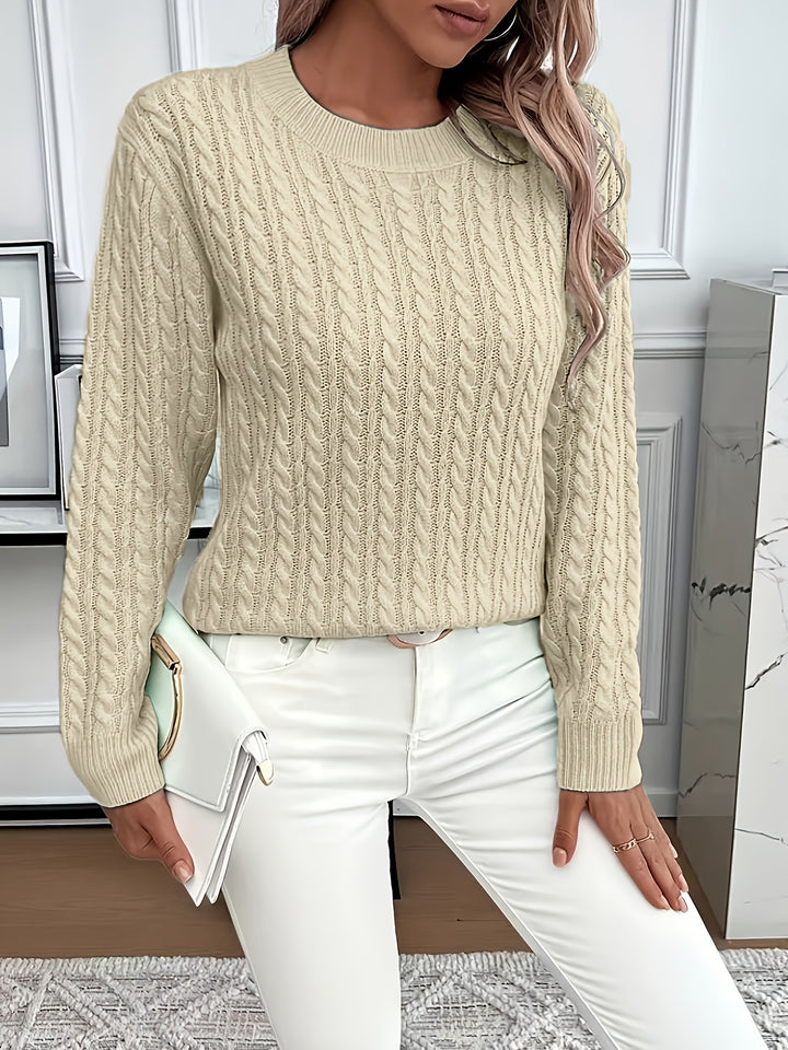 Lorelei | Cable-Knit Round Neck Sweater