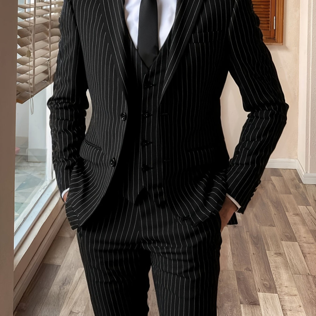 Maxwell | Pinstripe Three-Piece Suit