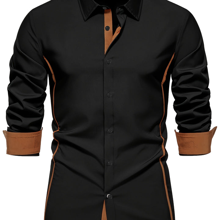 Damon | Contrast-Trim Slim Fit Shirt