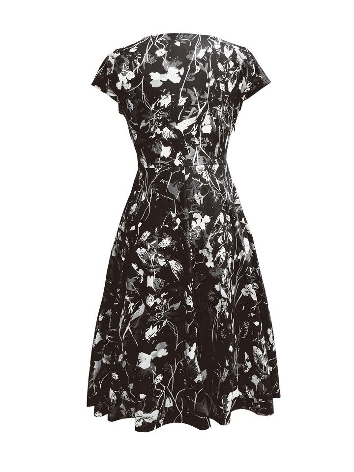 Nadine | Elegant Floral Midi Dress