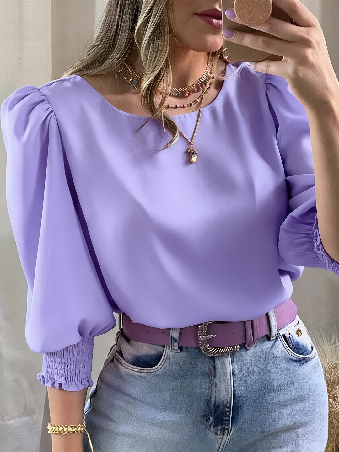Gwyneth | Elegant Puff-Sleeve Blouse