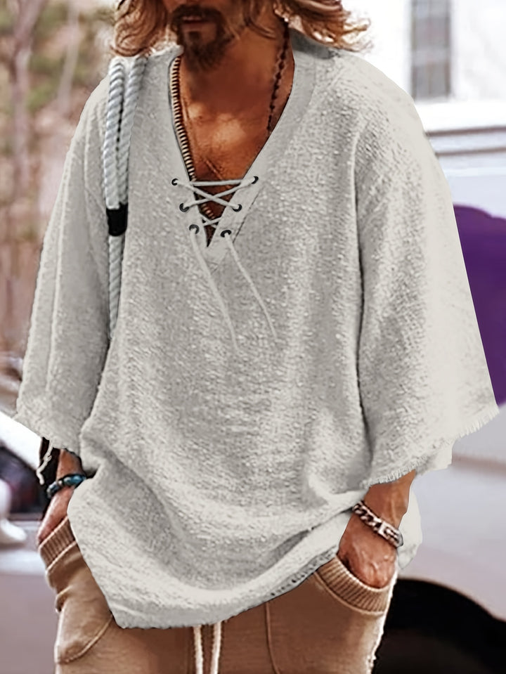 Silas | Relaxed Lace-Up Shirt