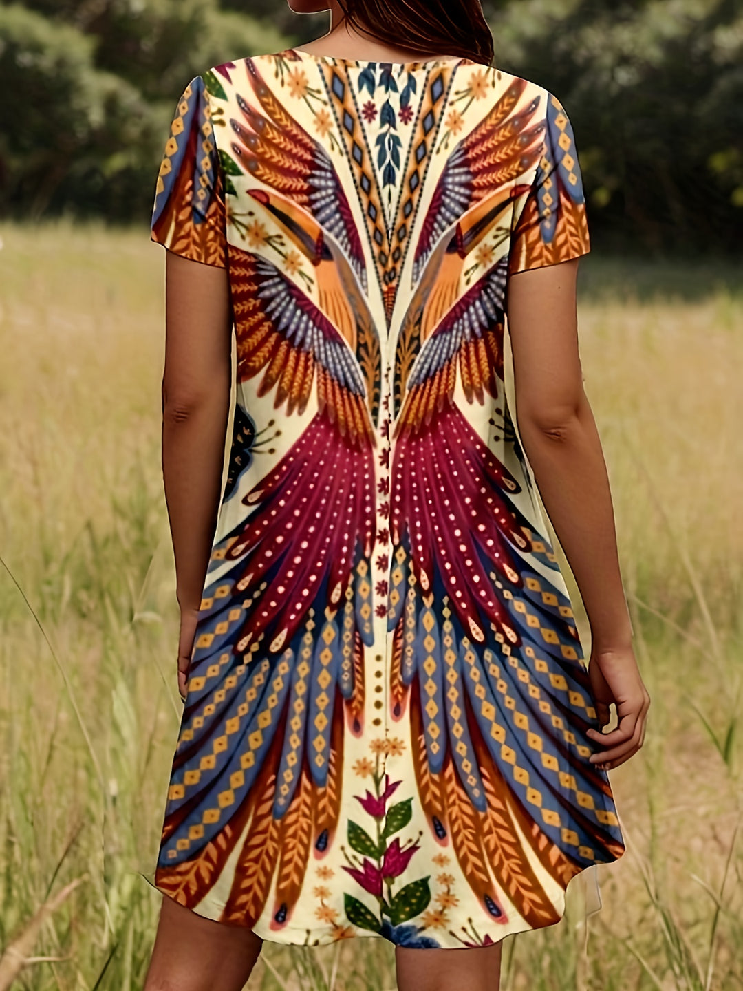 Willa | Bohemian Print A-Line Dress