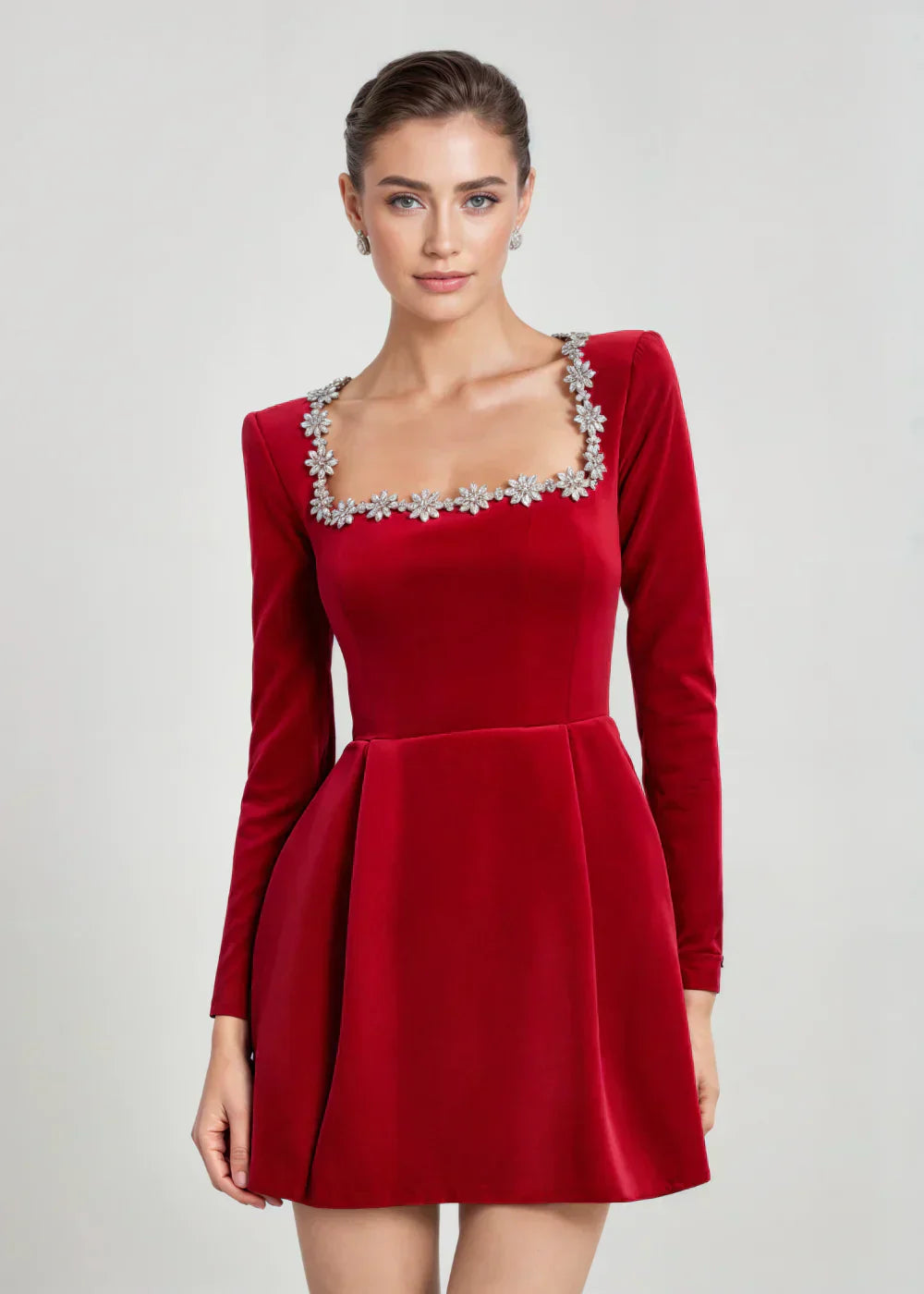 Lucinda | Elegant Velvet Mini Dress