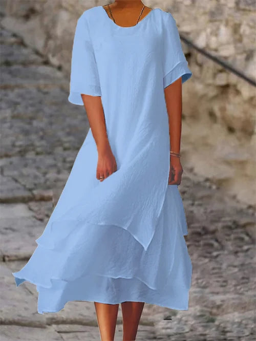 Margot | Flowing Layered Midi Dress