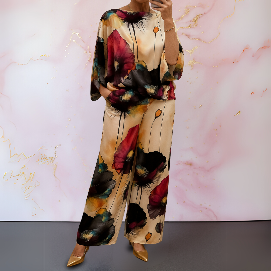 Cordelia | Stylish Satin Two-Piece Set