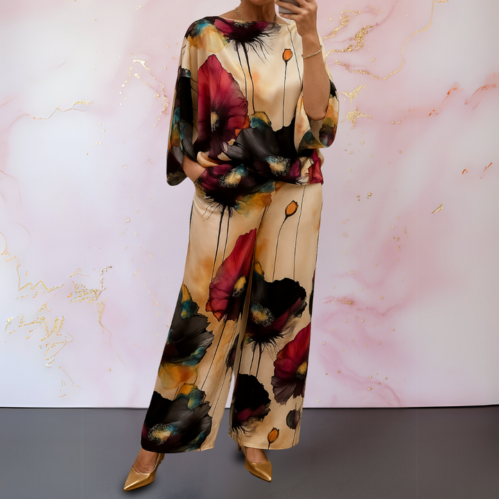 Cordelia | Stylish Satin Two-Piece Set